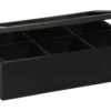 Sakura Tea Theedoos - Zwart - 6-vaks - Met Fluweel - 24 X 16 Cm 1 Sakura Tea Theedoos - Zwart - 6-vaks - Met Fluweel - 24 X 16 Cm -Thuiskeuken 1 6 vaks 3
