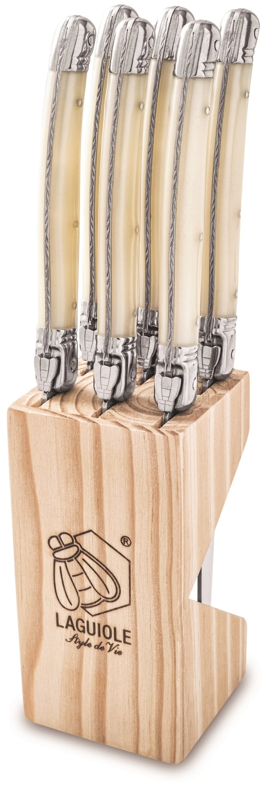 Laguiole Style De Vie Steakmessen Premium Line Parelmoer 6 Stuks 3 Laguiole Style De Vie Steakmessen Premium Line Parelmoer 6 Stuks