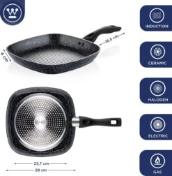 Westinghouse Pannenset Black Marble (Grillpan 28 Cm + Wokpan ø 30 Cm) - Inductie En Alle Andere Warmtebronnen 16 Westinghouse Pannenset Black Marble (Grillpan 28 Cm + Wokpan ø 30 Cm) - Inductie En Alle Andere Warmtebronnen -Thuiskeuken 1176x1200