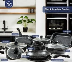 Westinghouse Pannenset Black Marble (Grillpan 28 Cm + Wokpan ø 30 Cm) - Inductie En Alle Andere Warmtebronnen 20 Westinghouse Pannenset Black Marble (Grillpan 28 Cm + Wokpan ø 30 Cm) - Inductie En Alle Andere Warmtebronnen -Thuiskeuken 1200x1036 1