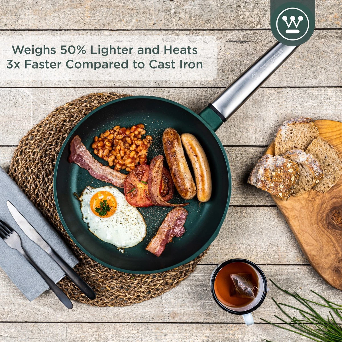 Westinghouse Koekenpannenset Performance - ø 24 En 28 Cm - Groen - Inductie En Alle Andere Warmtebronnen 4 Westinghouse Koekenpannenset Performance - ø 24 En 28 Cm - Groen - Inductie En Alle Andere Warmtebronnen - Afbeelding 2