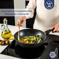 Westinghouse Pannenset Black Marble (Grillpan 28 Cm + Wokpan ø 30 Cm) - Inductie En Alle Andere Warmtebronnen 14 Westinghouse Pannenset Black Marble (Grillpan 28 Cm + Wokpan ø 30 Cm) - Inductie En Alle Andere Warmtebronnen -Thuiskeuken 1200x1200 78