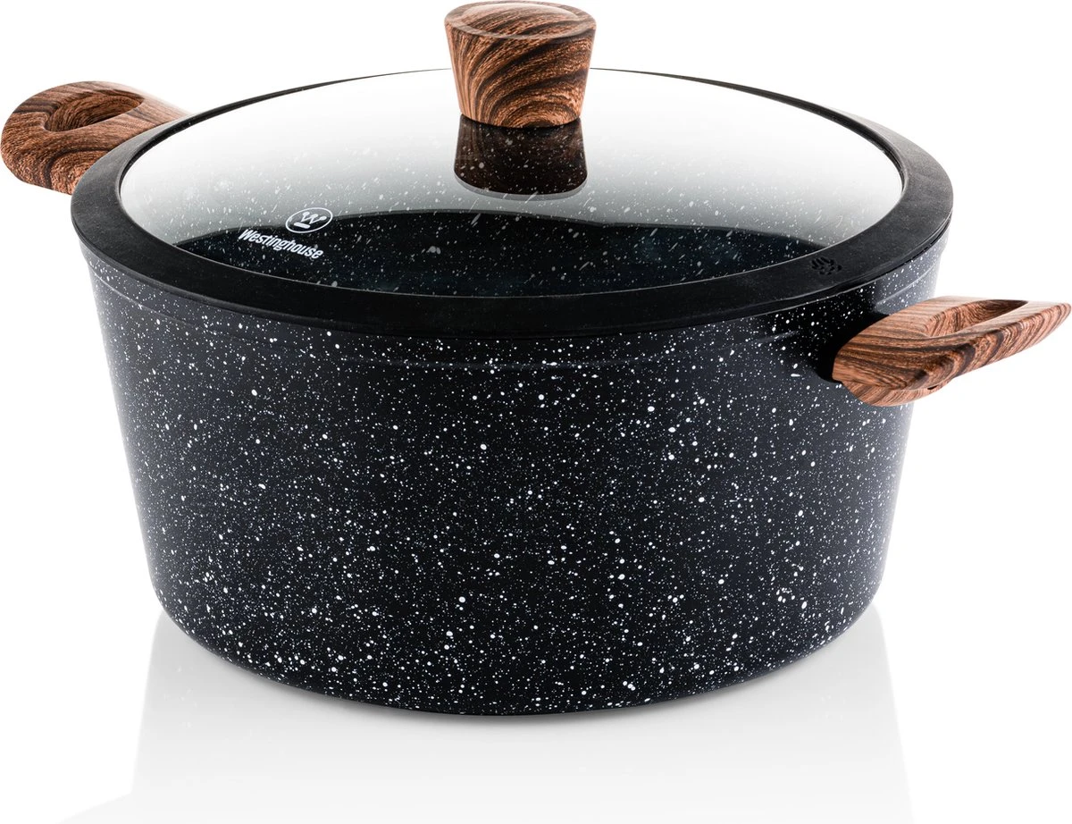 Westinghouse Pannenset Marble Wood (Braadpan ø 28 Cm + Steelpan ø 20 Cm) - Inductie En Alle Andere Warmtebronnen 10 Westinghouse Pannenset Marble Wood (Braadpan ø 28 Cm + Steelpan ø 20 Cm) - Inductie En Alle Andere Warmtebronnen - Afbeelding 8