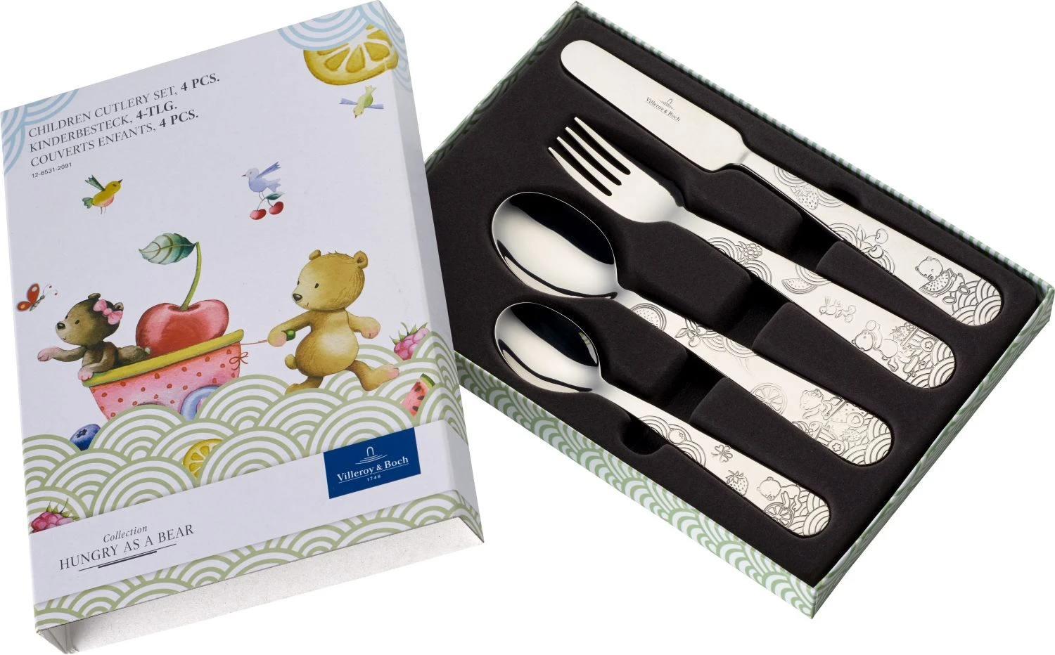 Villeroy & Boch Kinderbestek Hungry As A Bear - 4 Delig 3 Villeroy & Boch Kinderbestek Hungry As A Bear - 4 Delig