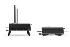 ZiiPa Pizza Oven Piana - Houtgestookt - Met Thermometer - Leisteen - Voor ø 30 Cm Pizza's - Roterende Pizzasteen -Thuiskeuken 159553