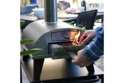 ZiiPa Pizza Oven Piana - Houtgestookt - Met Thermometer - Leisteen - Voor ø 30 Cm Pizza's - Roterende Pizzasteen -Thuiskeuken 159597