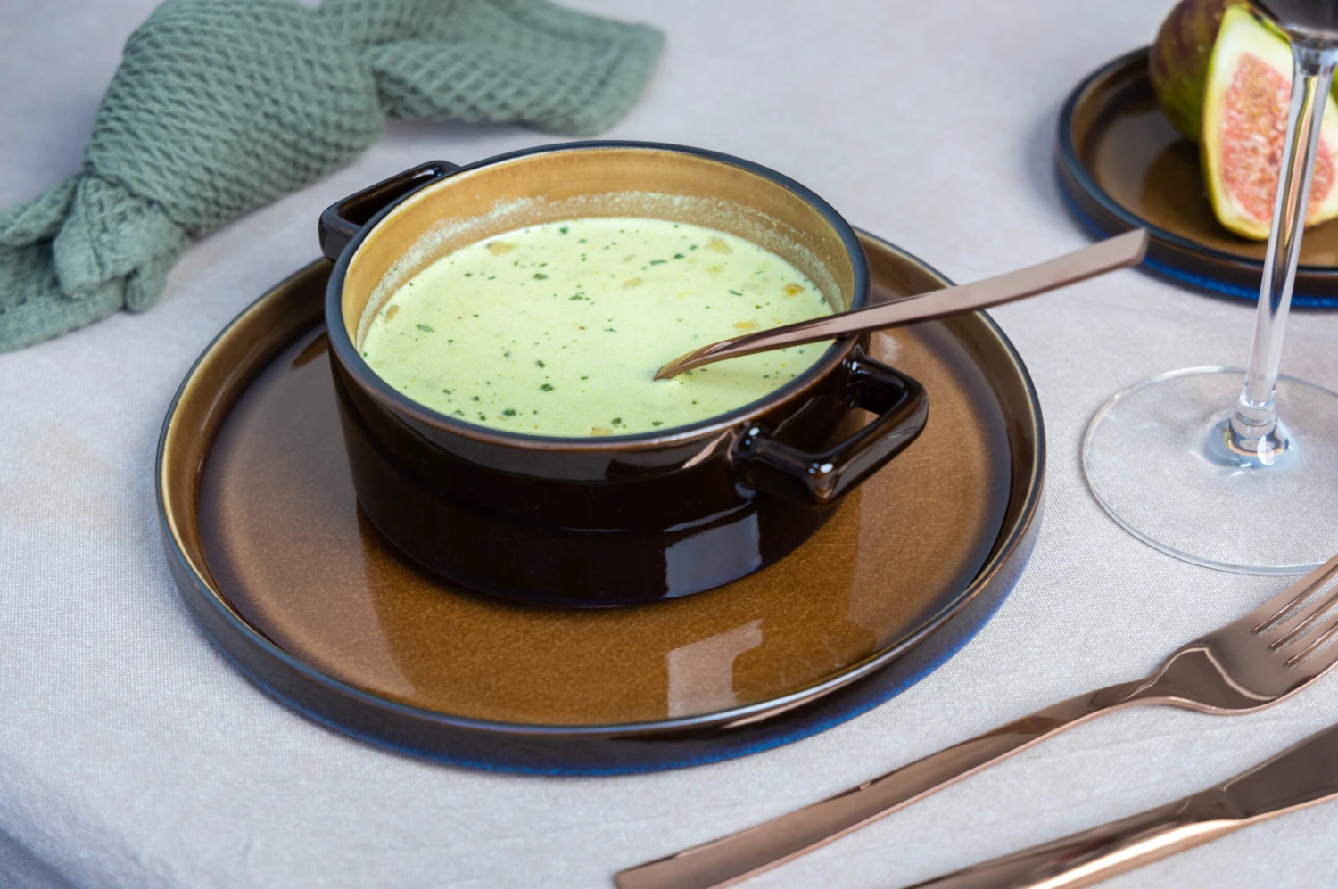 Cosy & Trendy Soepkom Quintana Green ø 13 Cm / 450 Ml 5 Cosy & Trendy Soepkom Quintana Green ø 13 Cm / 450 Ml - Afbeelding 3