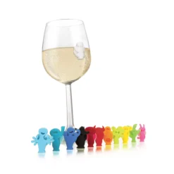 Vacu Vin Wijnglasherkenners - Gekleurd - 12 Stuks -Thuiskeuken 1886060 Glass Markers Party People 12 pcs Main