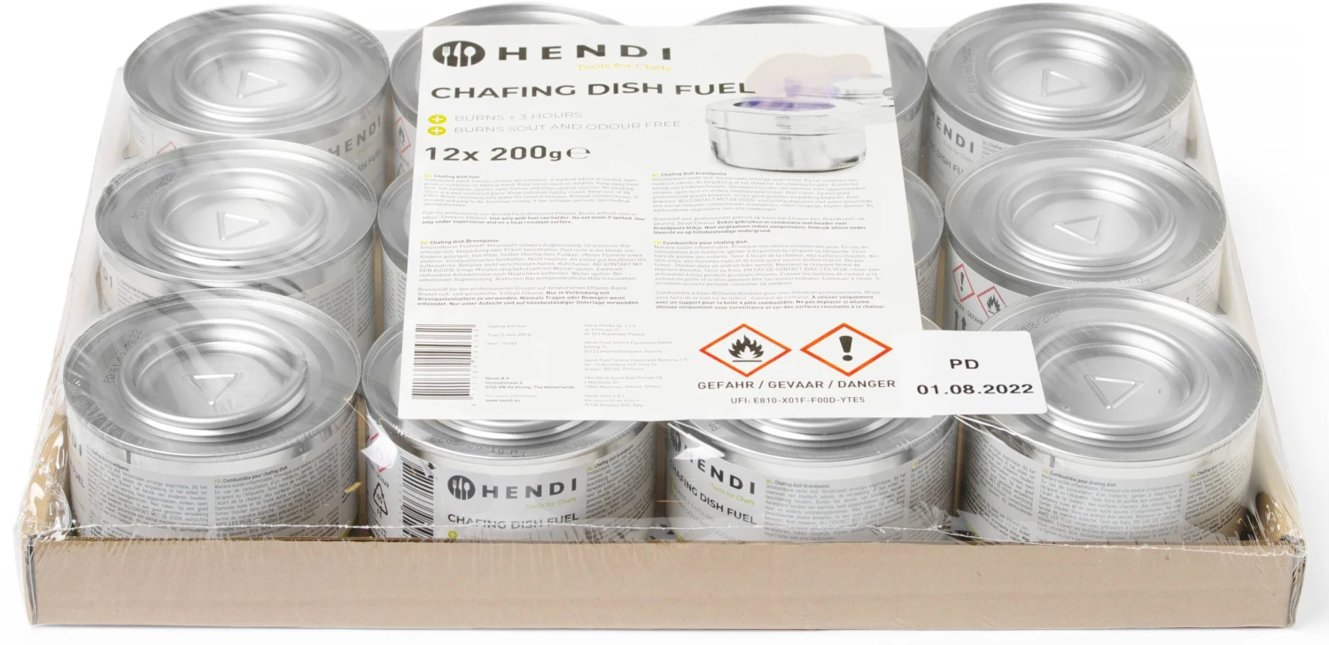 Hendi Brandpasta Voor Chafing Dish - 200 Gram - 12 Stuks 5 Hendi Brandpasta Voor Chafing Dish - 200 Gram - 12 Stuks - Afbeelding 3