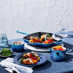 Le Creuset Grillpan Signature - Azure - 26 X 26 Cm - Geëmailleerde Anti-aanbaklaag -Thuiskeuken 20183262200422 alt4