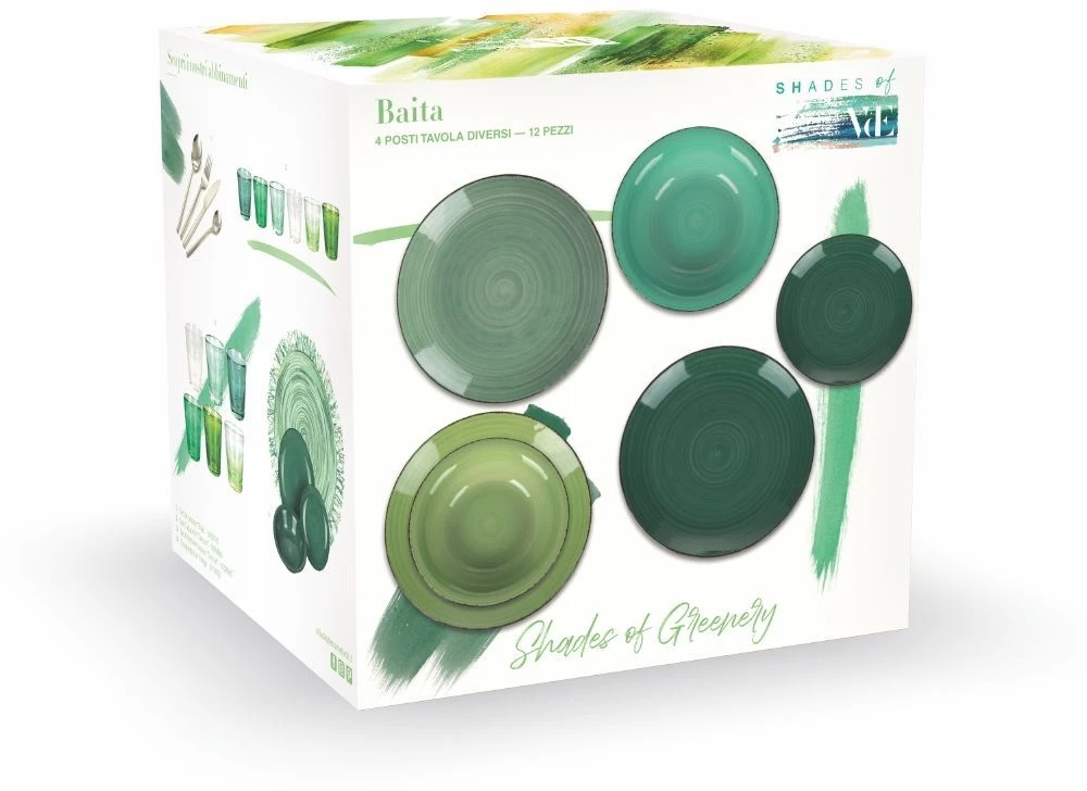 Villa D'Este Serviesset Baita - Greenery - 12-delig / 4 Personen 10 Villa D'Este Serviesset Baita - Greenery - 12-delig / 4 Personen - Afbeelding 8