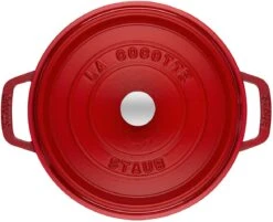 Staub Braadpan / Cocotte - Kersenrood - ø 22 Cm / 2.6 Liter -Thuiskeuken 40509 814 0 2 1