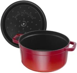 Staub Braadpan / Cocotte - Kersenrood - ø 22 Cm / 2.6 Liter -Thuiskeuken 40509 814 0 5 1