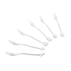 Sambonet Gebaksvorkjes Party Fashion Antique Zilver 6 Stuks 5 Sambonet Gebaksvorkjes Party Fashion Antique Zilver 6 Stuks -Thuiskeuken 52649C52 Sfeer