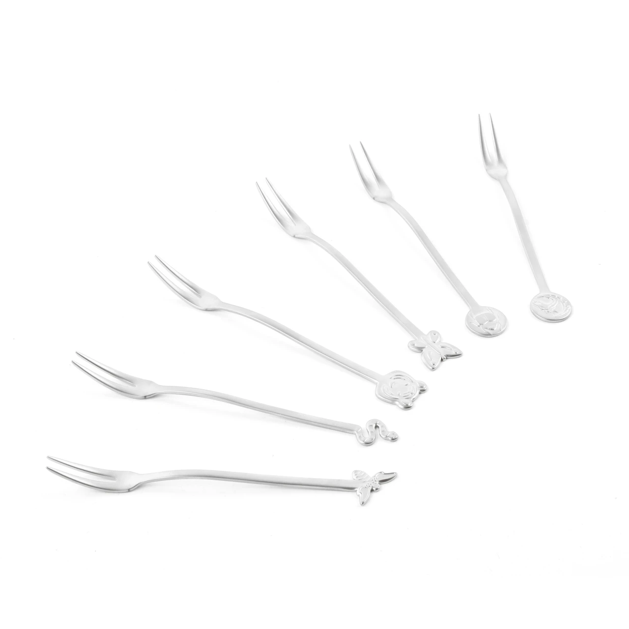 Sambonet Gebaksvorkjes Party Fashion Antique Zilver 6 Stuks 4 Sambonet Gebaksvorkjes Party Fashion Antique Zilver 6 Stuks - Afbeelding 2