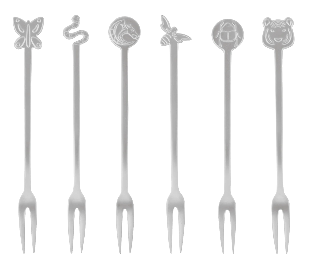 Sambonet Gebaksvorkjes Party Fashion Antique Zilver 6 Stuks 3 Sambonet Gebaksvorkjes Party Fashion Antique Zilver 6 Stuks