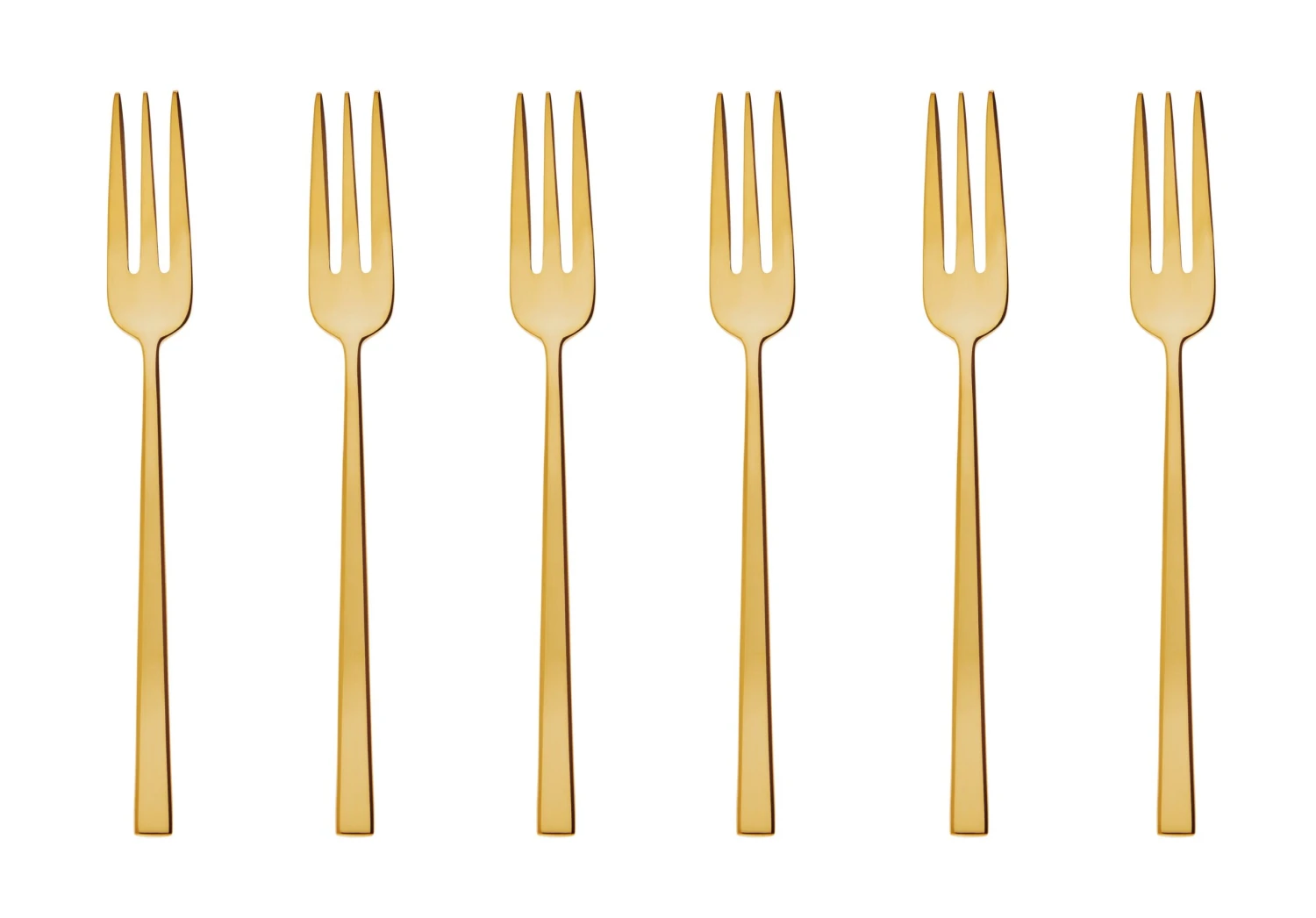 Sambonet Gebaksvorkjes Rock Goud 6 Stuks 3 Sambonet Gebaksvorkjes Rock Goud 6 Stuks