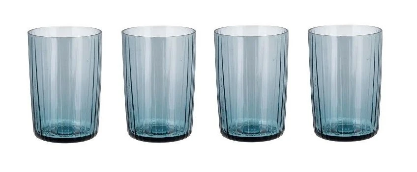 Bitz Waterglas Kusintha - Blauw - 280 Ml - 4 Stuks 3 Bitz Waterglas Kusintha - Blauw - 280 Ml - 4 Stuks