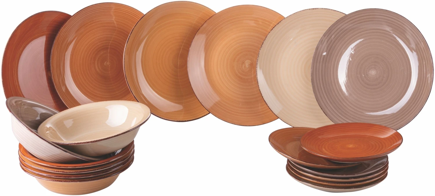 Villa D'Este Serviesset Baita - Chocolate - 18-delig / 6 Personen 3 Villa D'Este Serviesset Baita - Chocolate - 18-delig / 6 Personen