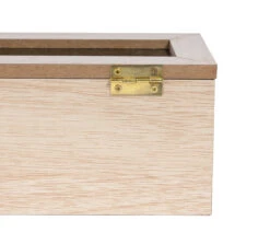 Sakura Tea Theedoos - Hout - 6-vaks - Met Fluweel - 43 X 9 Cm -Thuiskeuken 6 6 vaks lang 10