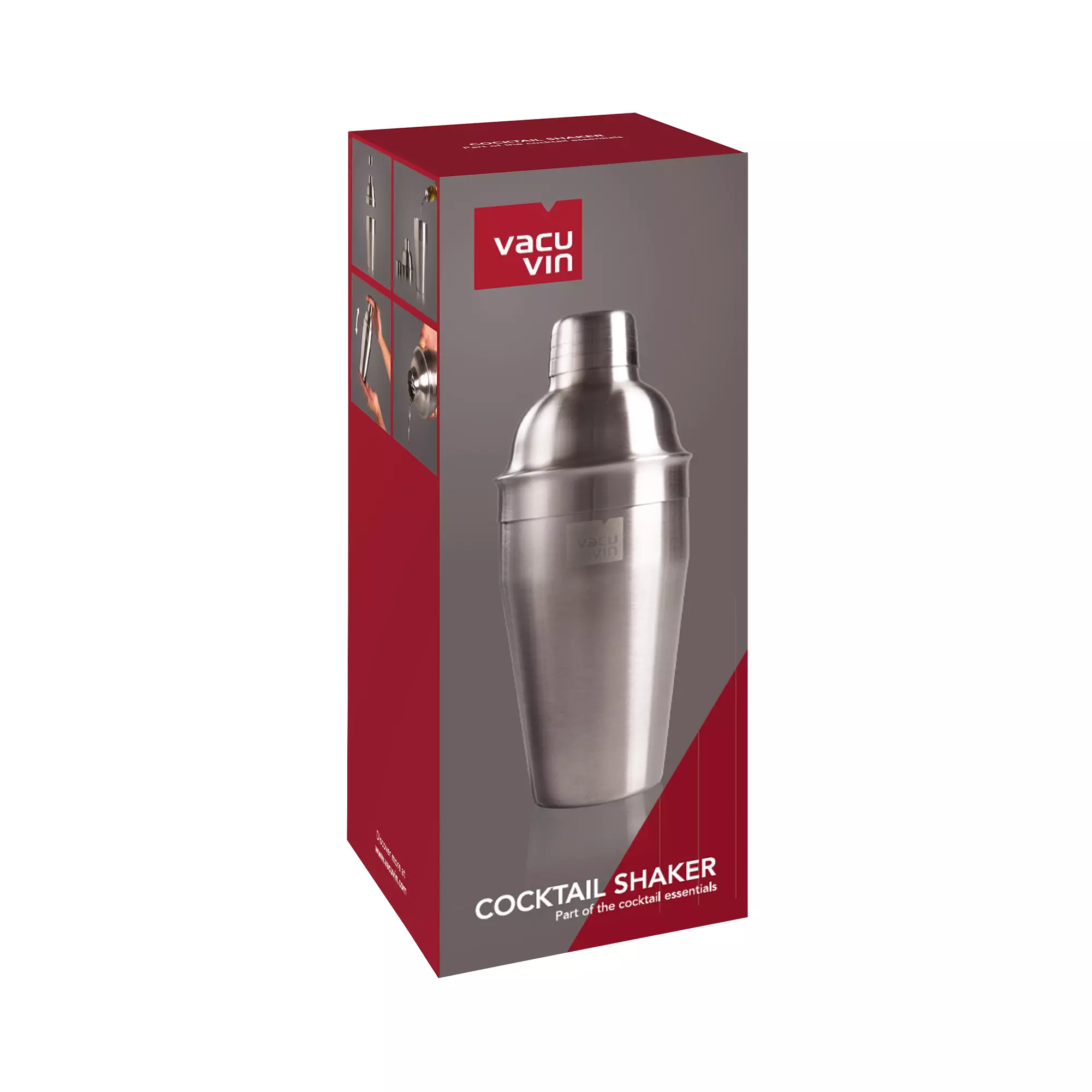 Vacu Vin Cocktailshaker - Zilver - 550 Ml 6 Vacu Vin Cocktailshaker - Zilver - 550 Ml - Afbeelding 4