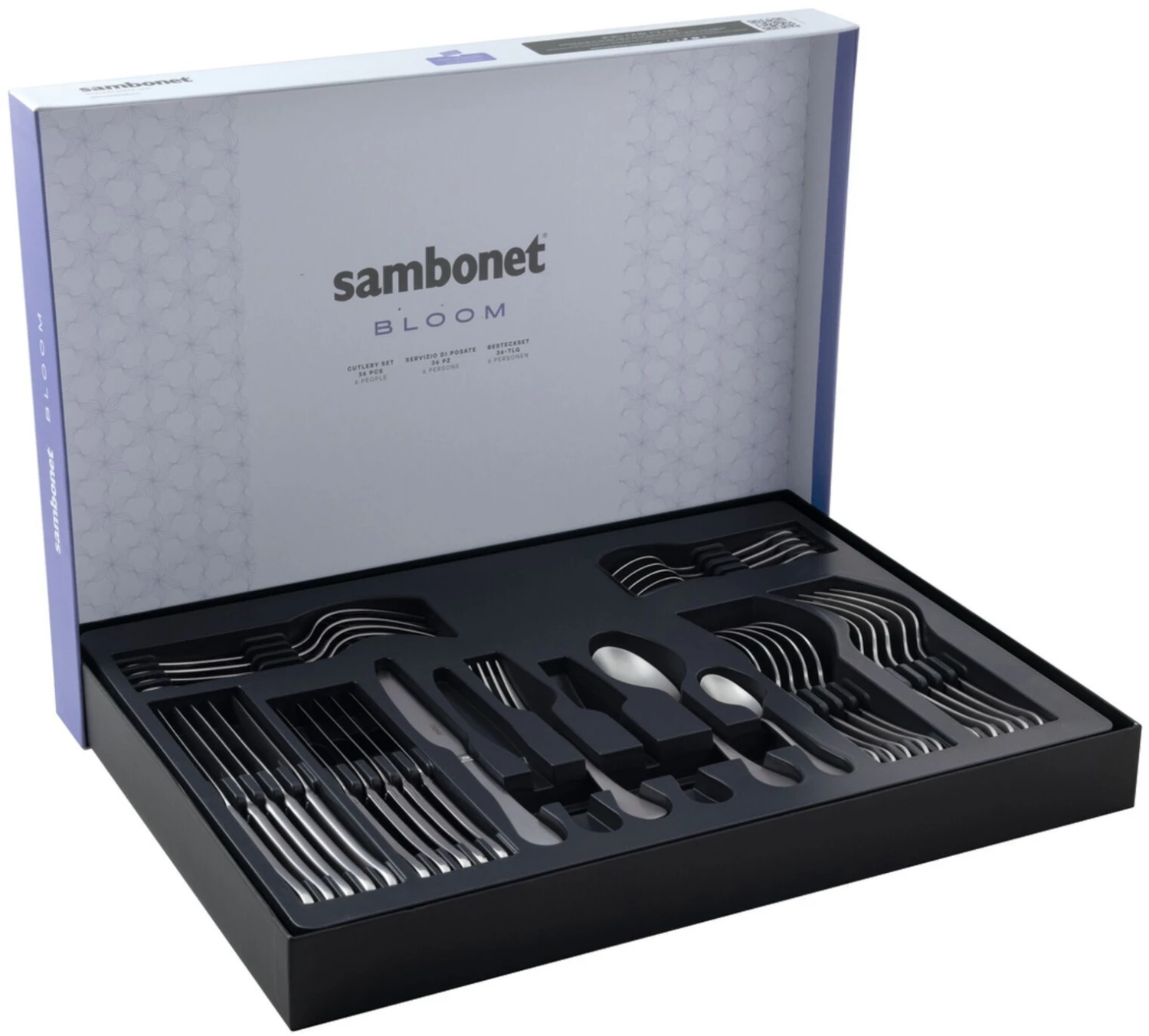 Sambonet Bestekset Bloom - Antique RVS - Monoblock - 36 Delig / 6 Personen 5 Sambonet Bestekset Bloom - Antique RVS - Monoblock - 36 Delig / 6 Personen - Afbeelding 3