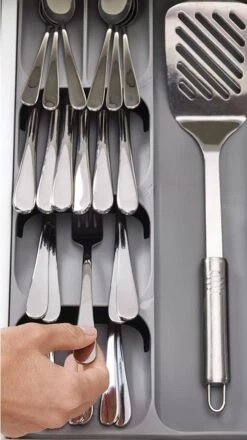 Joseph Joseph Bestekbak - 8 Vaks - DrawerStore - Grijs - 39 X 39 Cm -Thuiskeuken 85127 04