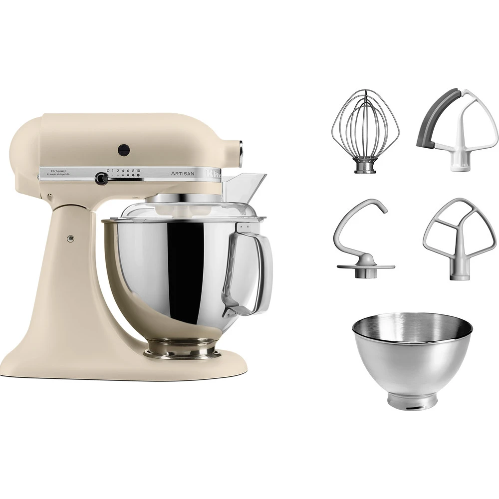 KitchenAid Keukenmachine Artisan - Kantelbare Kop - Fresh Linen - 4.8 Liter - 5KSM175PSEFL 4 KitchenAid Keukenmachine Artisan - Kantelbare Kop - Fresh Linen - 4.8 Liter - 5KSM175PSEFL - Afbeelding 2