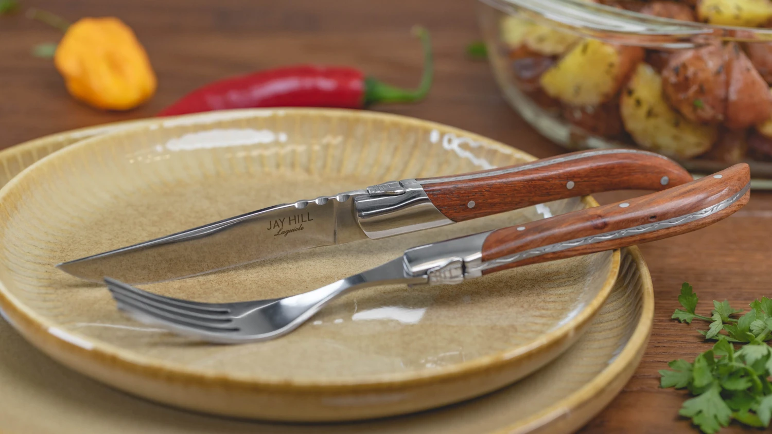 Jay Hill Steakmessen Laguiole - Rozenhout - 6 Stuks 5 Jay Hill Steakmessen Laguiole - Rozenhout - 6 Stuks - Afbeelding 3