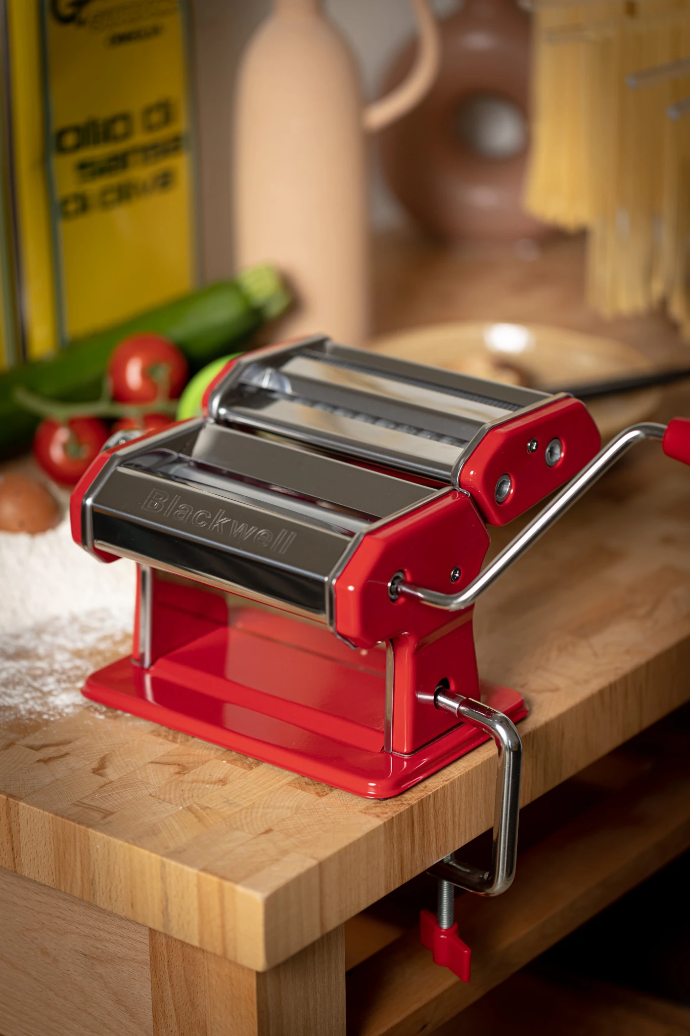 Blackwell Pastamachine Rood 4 Blackwell Pastamachine Rood - Afbeelding 2