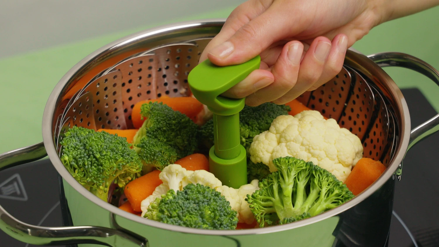 Sareva Stoommandje - RVS - Verstelbaar Van ø 17 - 27 Cm 4 Sareva Stoommandje - RVS - Verstelbaar Van ø 17 - 27 Cm - Afbeelding 2