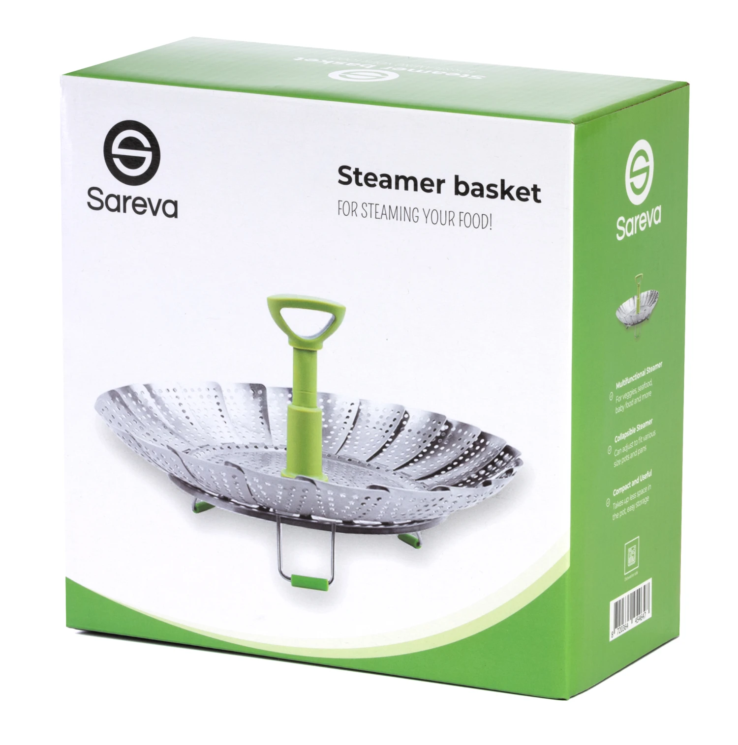 Sareva Stoommandje - RVS - Verstelbaar Van ø 17 - 27 Cm 9 Sareva Stoommandje - RVS - Verstelbaar Van ø 17 - 27 Cm - Afbeelding 7