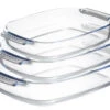Sareva Ovenschalen - Hittebestendig Glas - 2 / 2.7 / 3.8 Liter - 3 Delige Set -Thuiskeuken 8720364455279