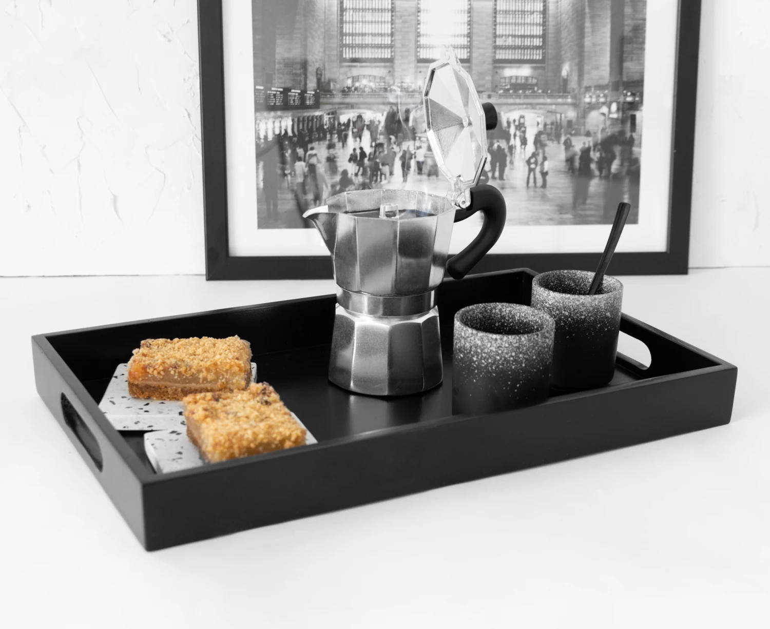 Jay Hill Dienblad Acacia Zwart 40 X 25 Cm 4 Jay Hill Dienblad Acacia Zwart 40 X 25 Cm - Afbeelding 2