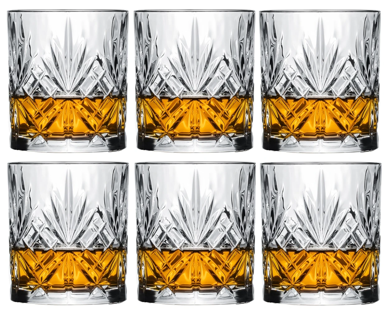 Cookinglife Whiskey Glazen / Cocktailglazen / Waterglazen Moy - 340 Ml - 6 Stuks 4 Cookinglife Whiskey Glazen / Cocktailglazen / Waterglazen Moy - 340 Ml - 6 Stuks - Afbeelding 2