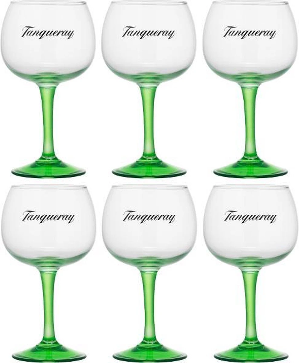 Tanqueray Gin Tonic Glazen - Groen - 6 Stuks 4 Tanqueray Gin Tonic Glazen - Groen - 6 Stuks - Afbeelding 2
