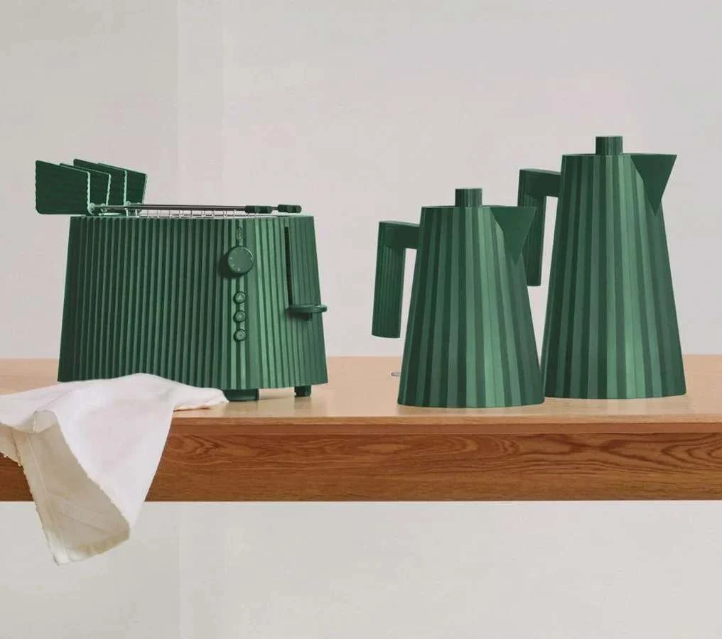 Alessi Broodrooster Plisse - Groen - 1700 W - Door Michele De Lucchi - MDL15 GR 4 Alessi Broodrooster Plisse - Groen - 1700 W - Door Michele De Lucchi - MDL15 GR - Afbeelding 2