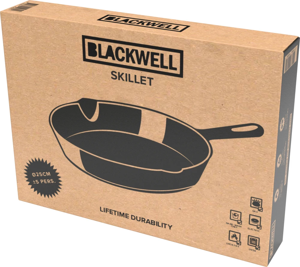 Blackwell Koekenpan - Gietijzer - ø 25 Cm - Zonder Anti-aanbaklaag 13 Blackwell Koekenpan - Gietijzer - ø 25 Cm - Zonder Anti-aanbaklaag - Afbeelding 11