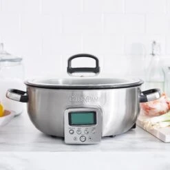 GreenPan Omnicooker - 5.7 Liter - RVS - Keramische Anti-baklaag 15 GreenPan Omnicooker - 5.7 Liter - RVS - Keramische Anti-baklaag -Thuiskeuken CC005284 001 CC005285 001 image2 produlife ecc3de27 433c 451e 9d57 53e936682eb3