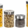 Sareva Voorraadpotten - Glas / RVS Deksel - 4 Delige Set 2 Sareva Voorraadpotten - Glas / RVS Deksel - 4 Delige Set -Thuiskeuken Cookinglife Voorraadpotten 4 Delig