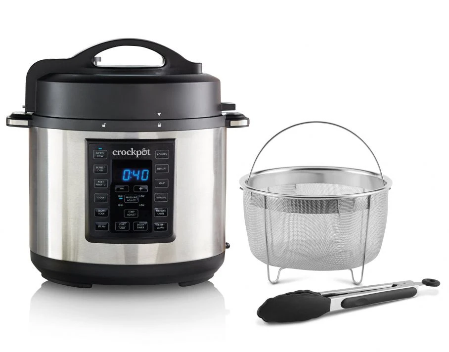 Crockpot Express Slowcooker + Snelkookpan - Uitneembare Binnenpan - 5.6 Liter - CR089 Met Stoommand & Tang) 3 Crockpot Express Slowcooker + Snelkookpan - Uitneembare Binnenpan - 5.6 Liter - CR089 Met Stoommand & Tang)
