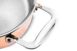 DUCQ Pannenset (Kookpan ø 18 / 20 / 20 Cm + Steelpan ø 16 Cm) + Deksels - Koper - 4 Delige Set 25 DUCQ Pannenset (Kookpan ø 18 / 20 / 20 Cm + Steelpan ø 16 Cm) + Deksels - Koper - 4 Delige Set -Thuiskeuken DUCQ handle 1 3