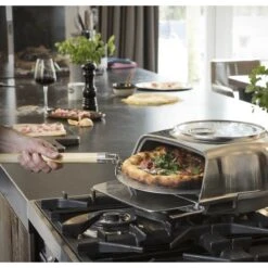 Fernus & Friends Pizza Oven - Voor Fornuis - Pure Polished Aluminium - Voor ø 26 Cm Pizza's 13 Fernus & Friends Pizza Oven - Voor Fornuis - Pure Polished Aluminium - Voor ø 26 Cm Pizza's -Thuiskeuken Fernus Pizza Zilver