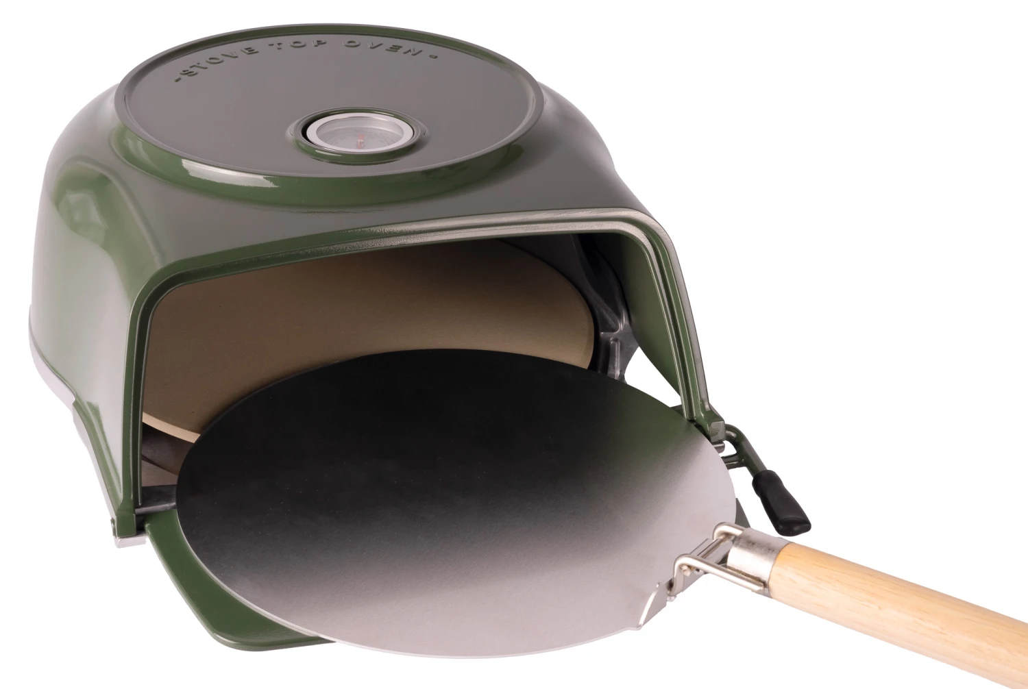 Fernus & Friends Pizza Oven - Voor Fornuis - Duck Green - Voor ø 26 Cm Pizza's 4 Fernus & Friends Pizza Oven - Voor Fornuis - Duck Green - Voor ø 26 Cm Pizza's - Afbeelding 2