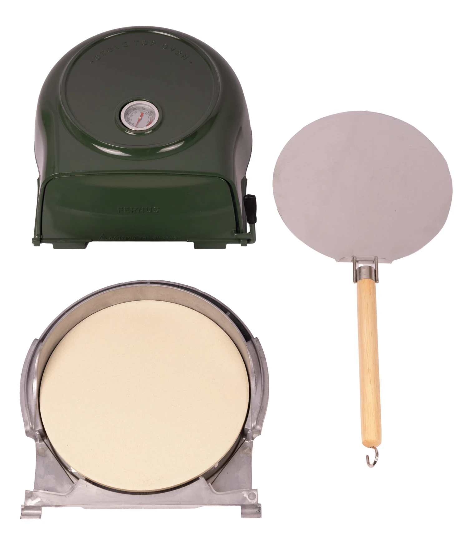 Fernus & Friends Pizza Oven - Voor Fornuis - Duck Green - Voor ø 26 Cm Pizza's 10 Fernus & Friends Pizza Oven - Voor Fornuis - Duck Green - Voor ø 26 Cm Pizza's - Afbeelding 8