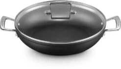 Le Creuset Hapjespan Met Deksel - Les Forgées TNS - ø 28 Cm / 3.2 Liter - Standaard Anti-aanbaklaag -Thuiskeuken LC 20190624 ZS PS FS 51107280010502 002