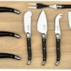 Laguiole Style De Vie Kaasmessenset - 9-Delig -Thuiskeuken Laguiole kaasplank met 8 kaasmessen zwart pr gr 1