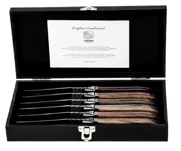 Laguiole Style De Vie Steakmessen Luxury Line 6 Stuks 3 Laguiole Style De Vie Steakmessen Luxury Line 6 Stuks