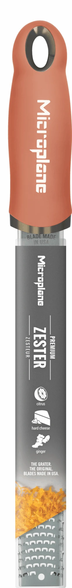 Microplane Rasp Premium Classic - Fijn - Cinnamon Orange -Thuiskeuken Microplane Premium Classic 46823 Zester Cinnamon Orange decall