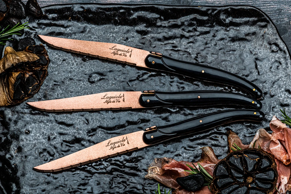 Laguiole Style De Vie Steakmessen Prestige Line Koper - 6 Stuks 4 Laguiole Style De Vie Steakmessen Prestige Line Koper - 6 Stuks - Afbeelding 2